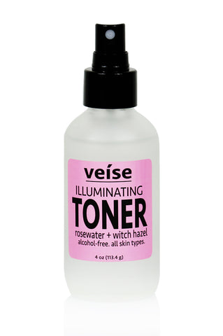 Veise Beauty Illuminating Toner with Rosewater, Alcohol Free Witch Hazel - organic skincare