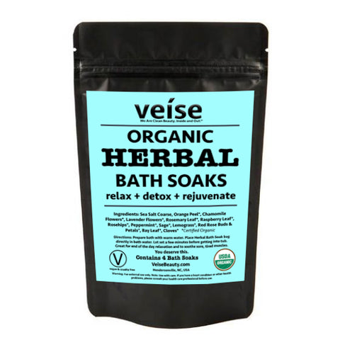 Organic Herbal Bath Soaks - FRË Cosmetics 