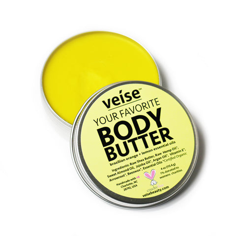 Veise Beauty Your Favorite Body Butter - Organic Skincare - Brazilian Orange and Lemon 