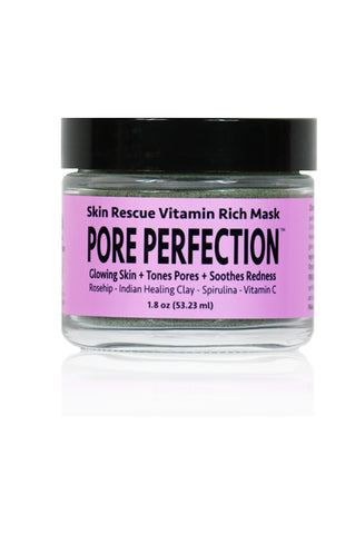 Veise Beauty Pore Perfection Superfood Vitamin Rich Face Mask for acne, blackheads, hyper pigmentation. Organic skincare with spiraling