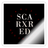 Scarlett Red Channel Sticker - white glossy